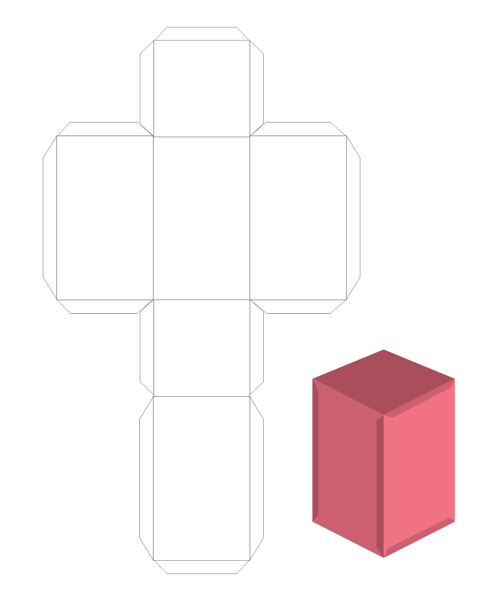10 Best Rectangular Box Template Printable Box Template Printable