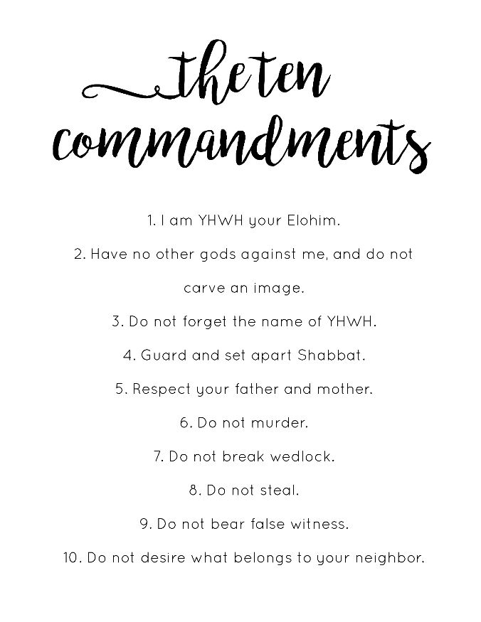 10 Commandments Print 10 Commandments Printable Image Free 