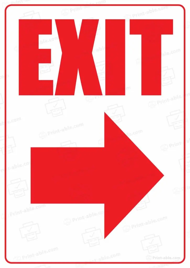 11 Free Exit Sign Printable PRINT ABLE