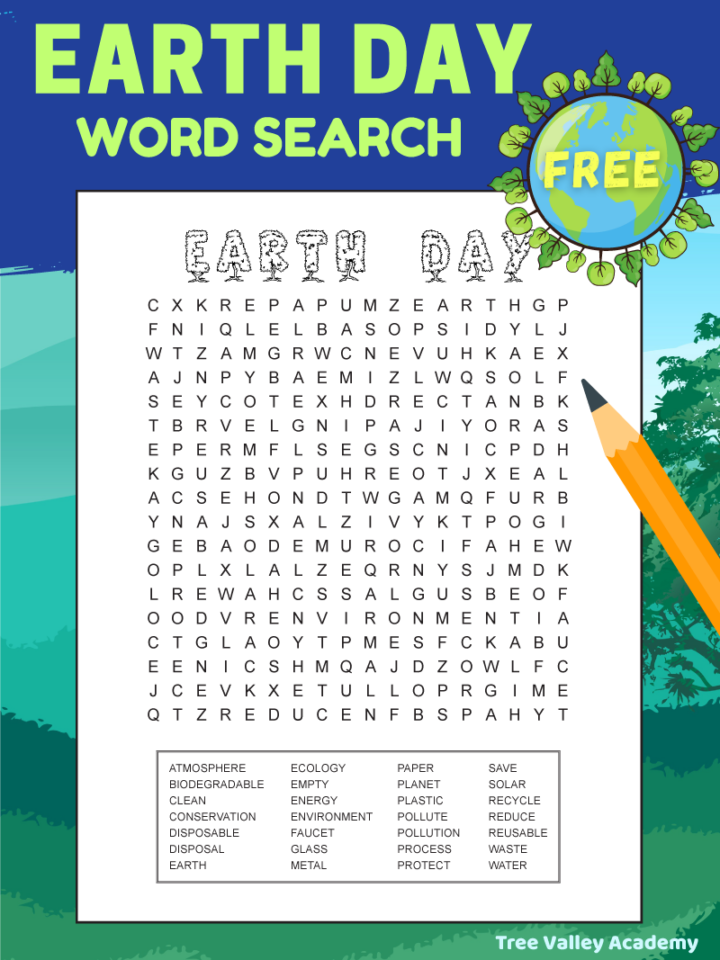 160 Earth Day Words From A To Z Tree Valley Academy