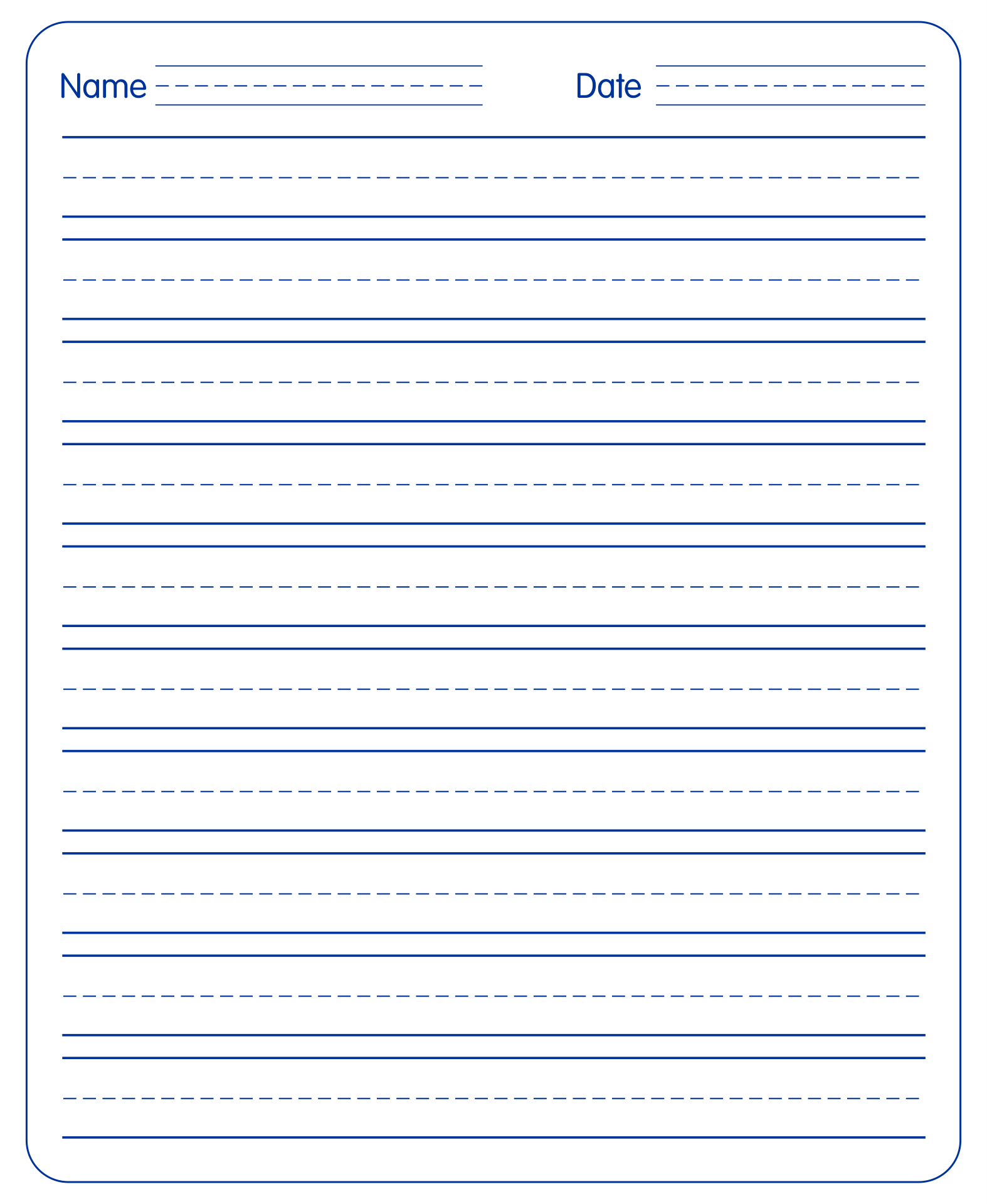 1st Grade Handwriting Paper 10 Free PDF Printables Printablee