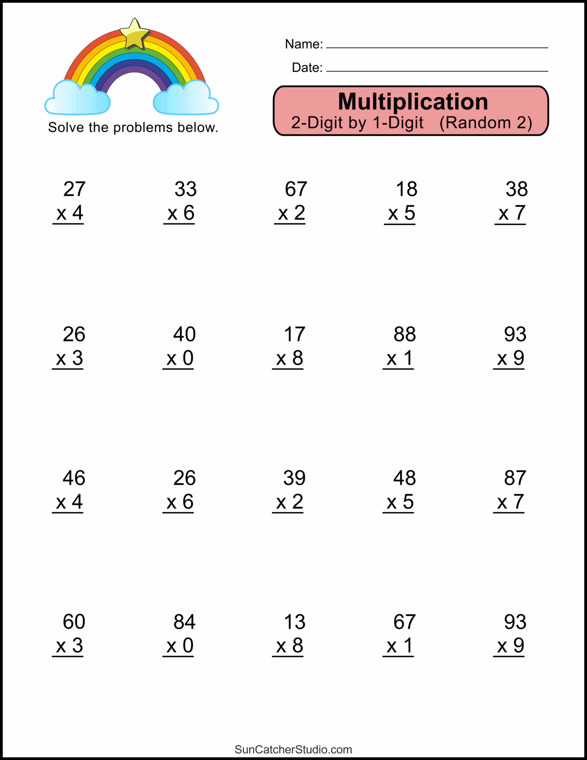 2 By 2 Multiplication Worksheets Pdf Printable Worksheets