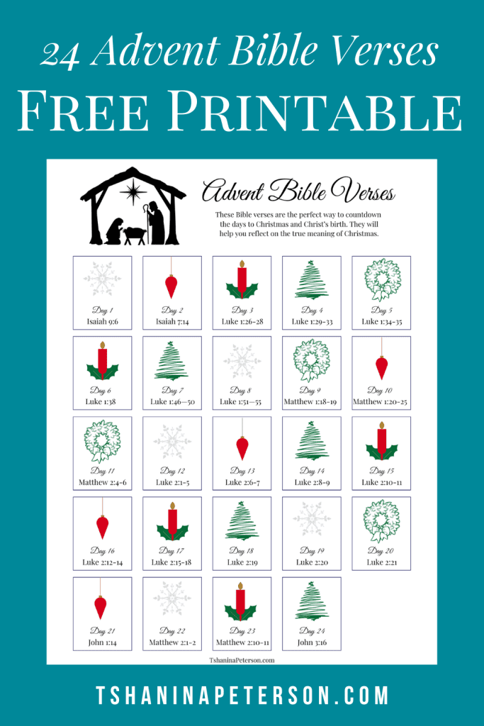24 Daily Bible Verses For A Meaningful Advent Calendar Plus Free 24 Daily Bible Verses For A Meaningful Advent Calendar Plus Free