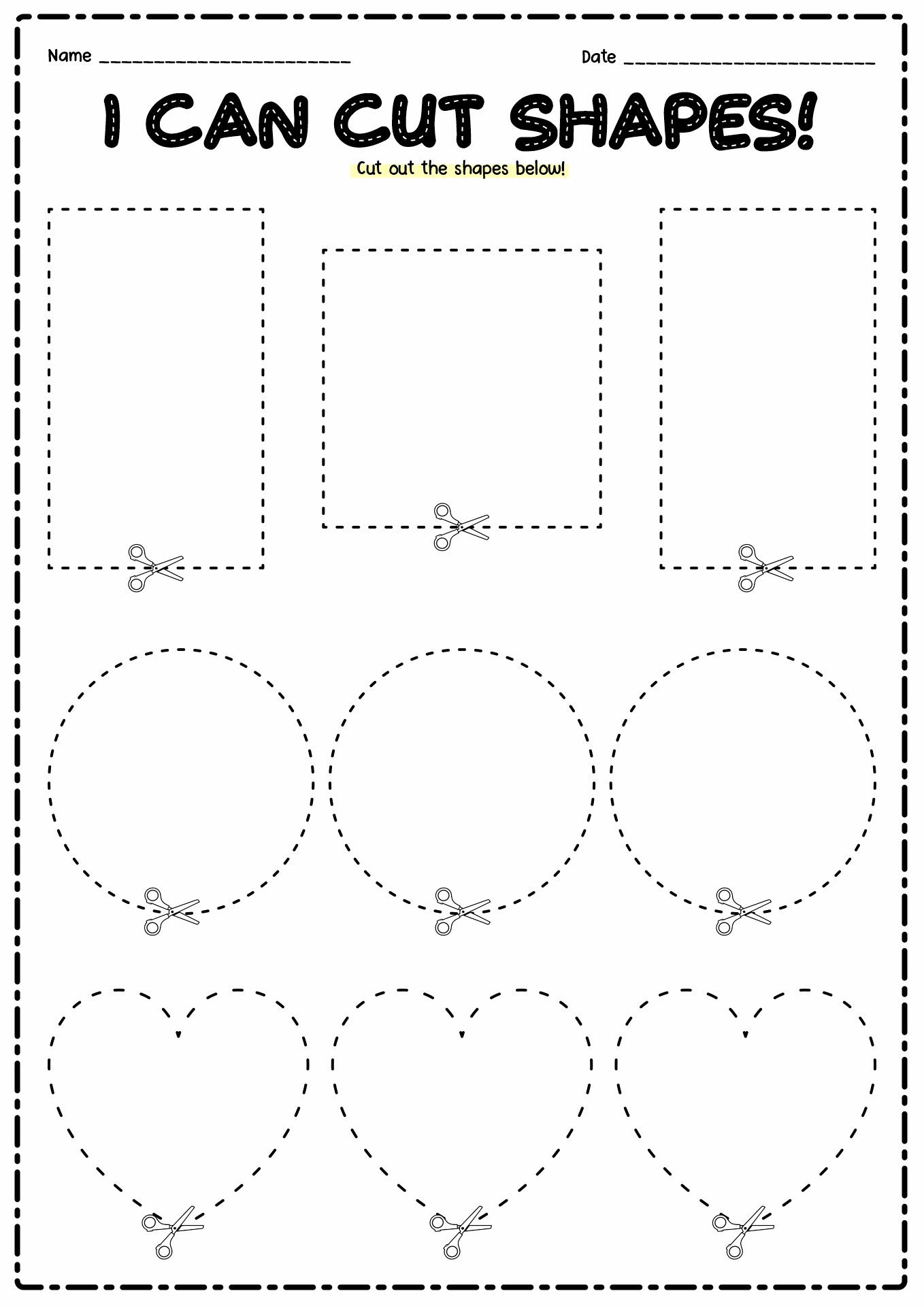 30 Cutting Shapes Worksheets Worksheets Decoomo