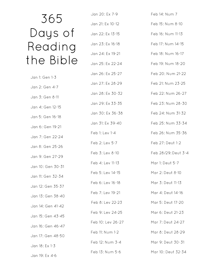 365 Bible Verses Free Printable
