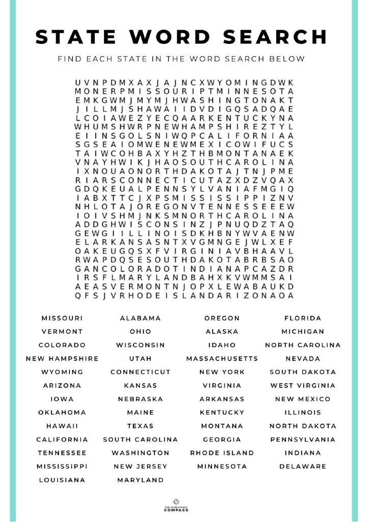 50 State Word Search Printable Word Search Maker 50 State Word Search Printable Word Search Maker
