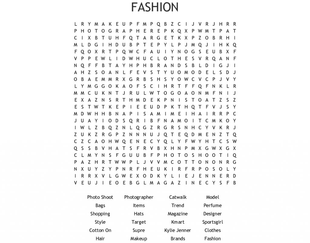 A Barbie Wordsearch Wordmint Word Search Printable