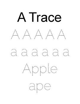 A E Letter Trace By Bethany Pindrock TPT