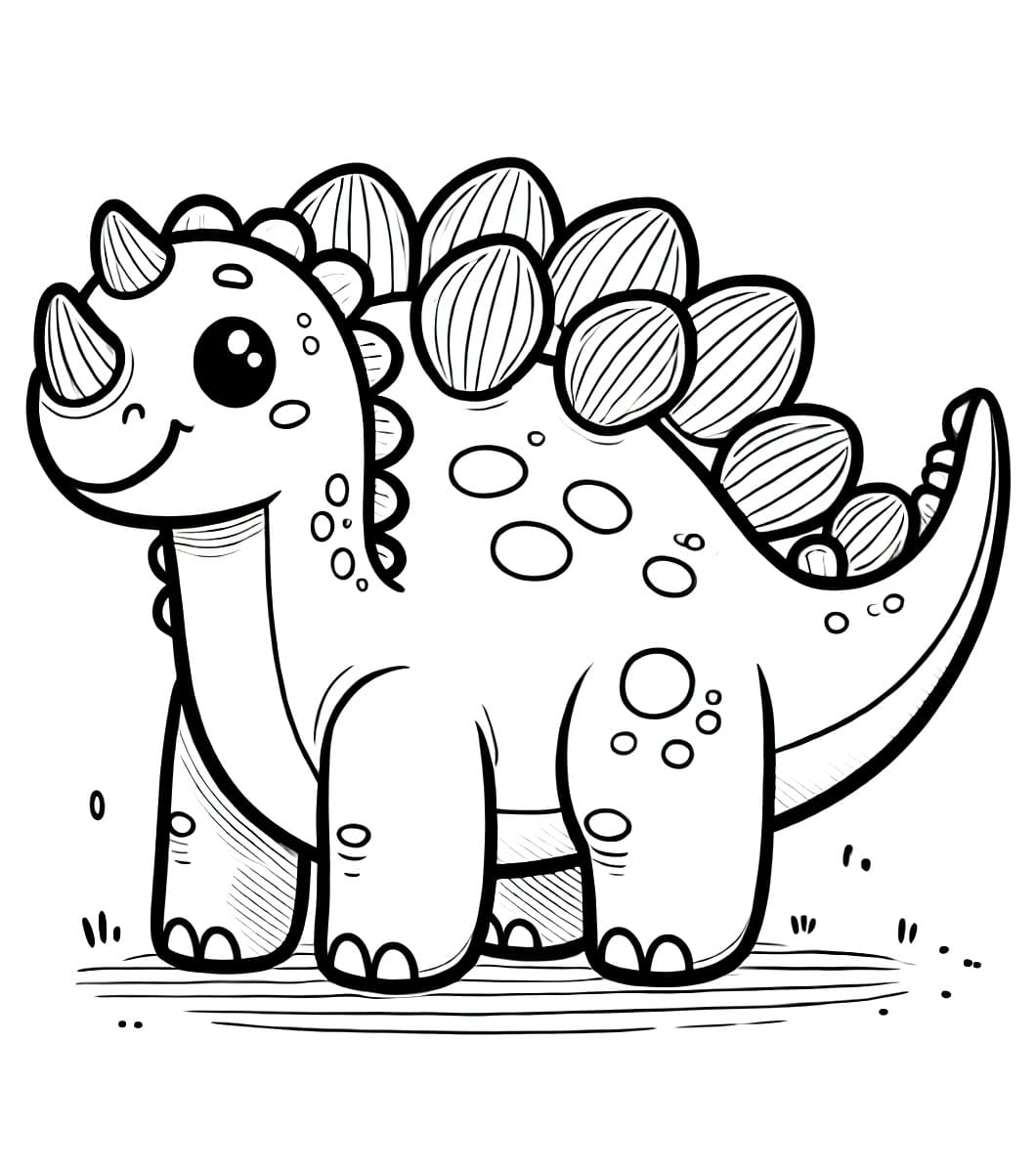 Adorable Stegosaurus Coloring Page Download Print Or Color Online  Adorable Stegosaurus Coloring Page Download Print Or Color Online