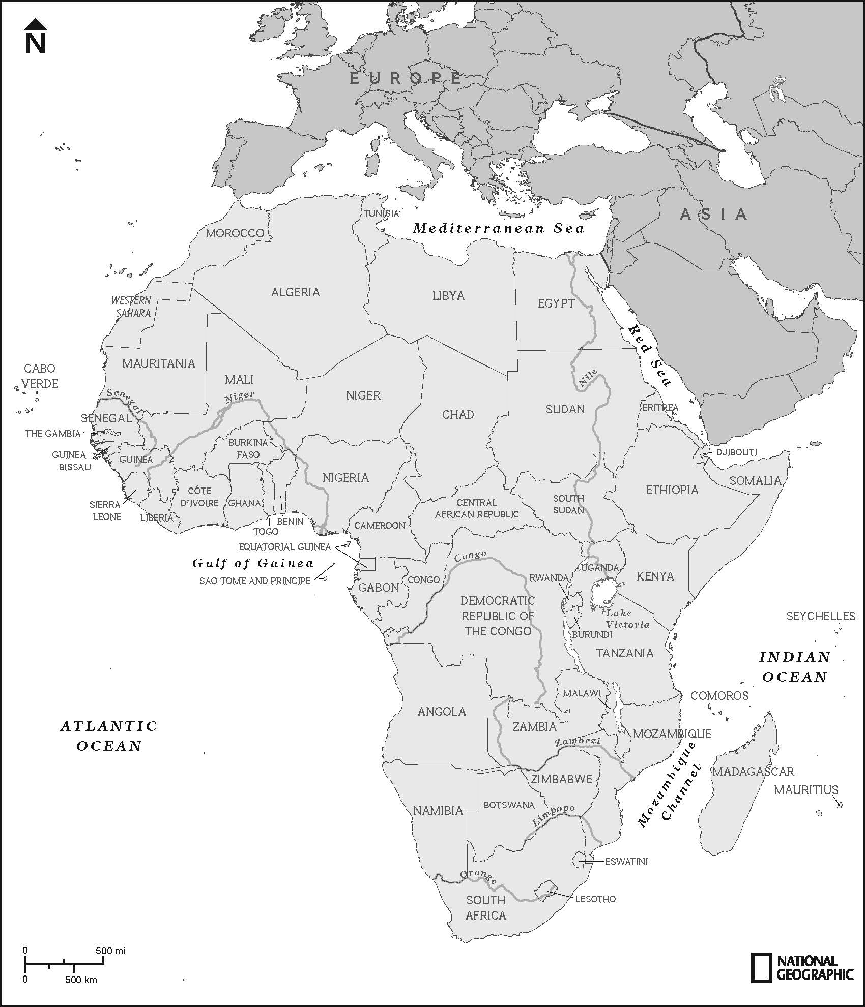 Africa Blank Map Africa