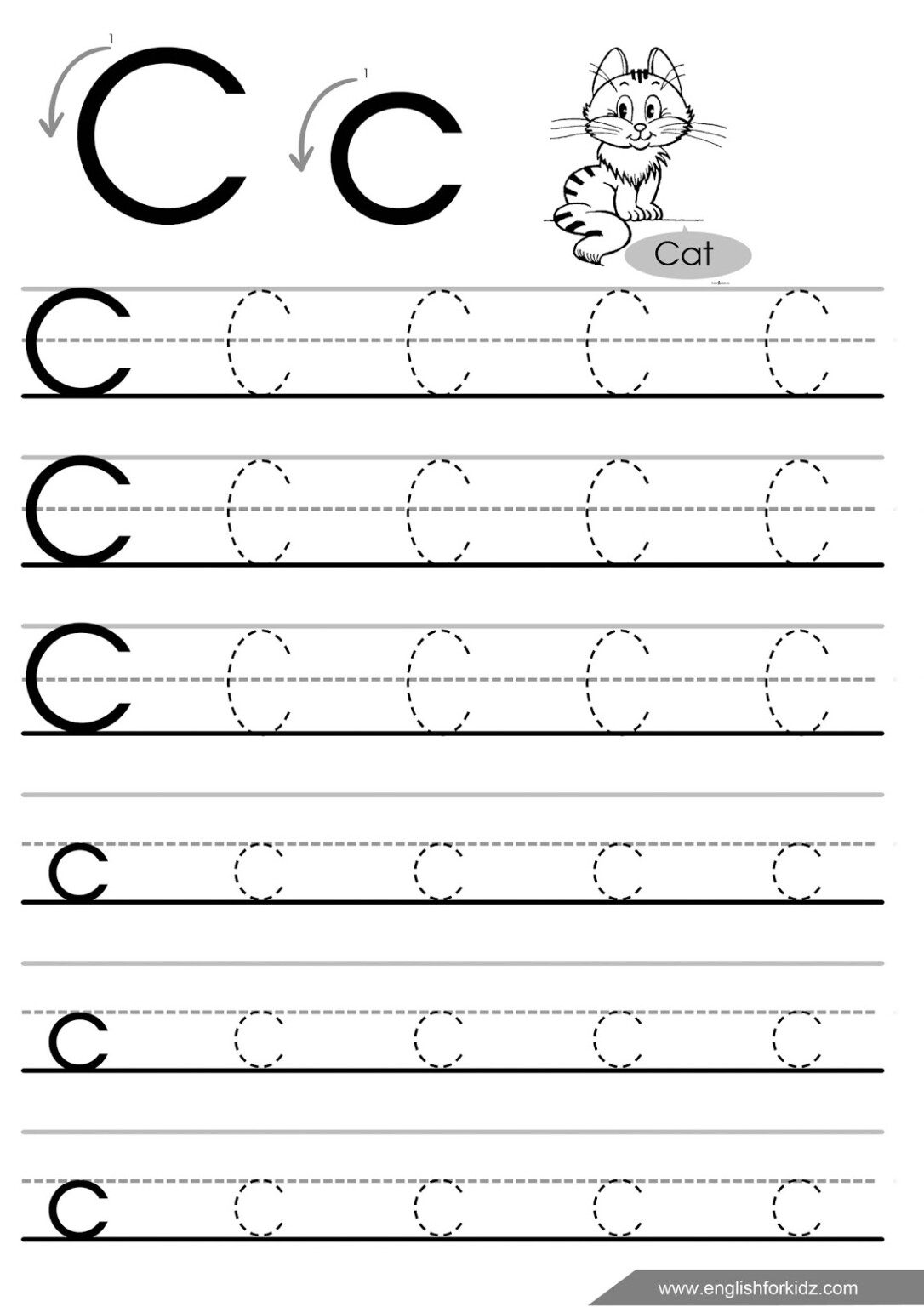 Alphabet Letter Tracing Printouts Letter Tracing Worksheets