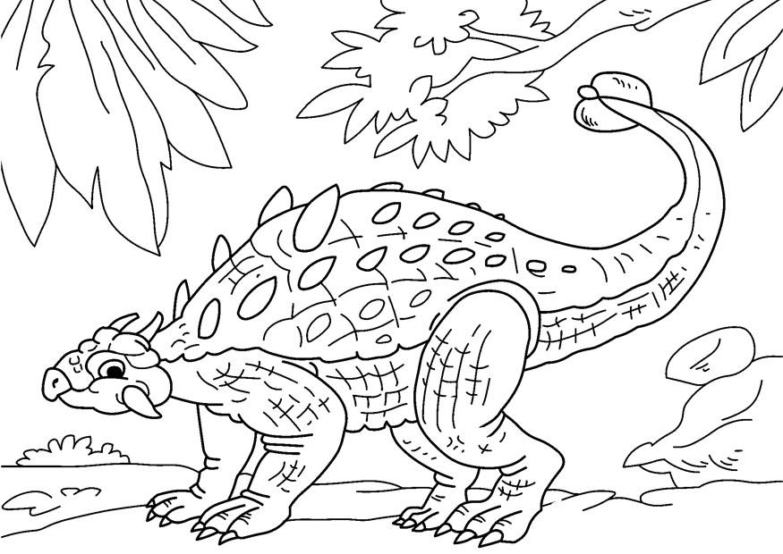 Ankylosaurus Coloring Page Coloring Home