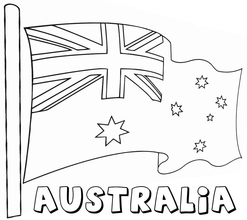 Australia Flag Printable Coloring Page Download Print Or Color 
