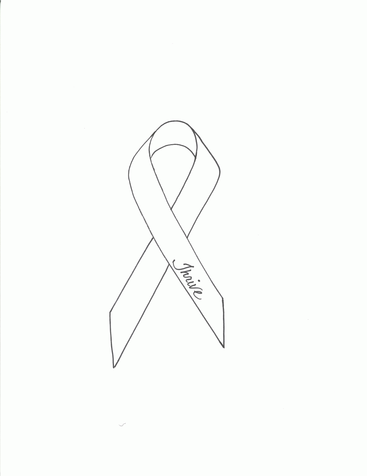 Awareness Ribbon Coloring Page Coloring Home