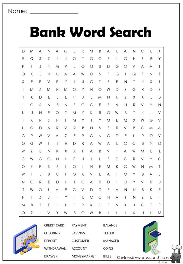 Bank Word Search Free Printable Word Searches Word Search Printables