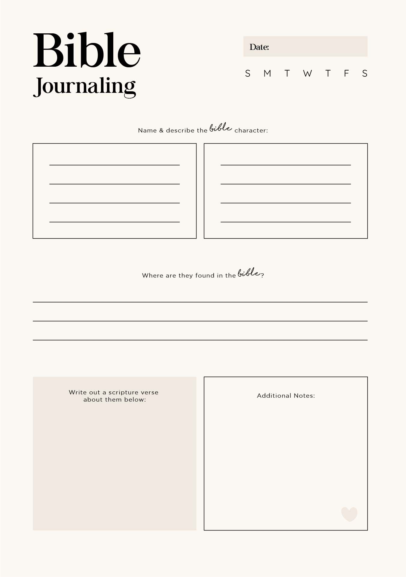 Bible Journal Pages 10 Free Pdf Printables Artofit