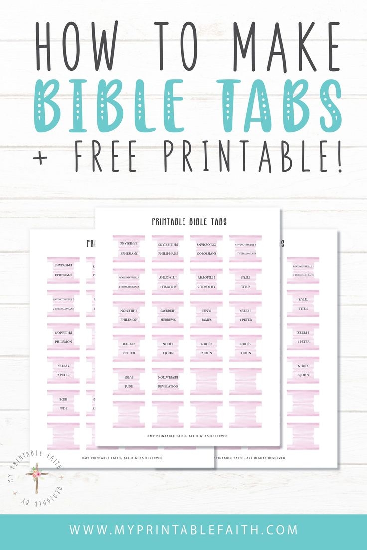 Bible Tabs Free Printable Free Printables Hub