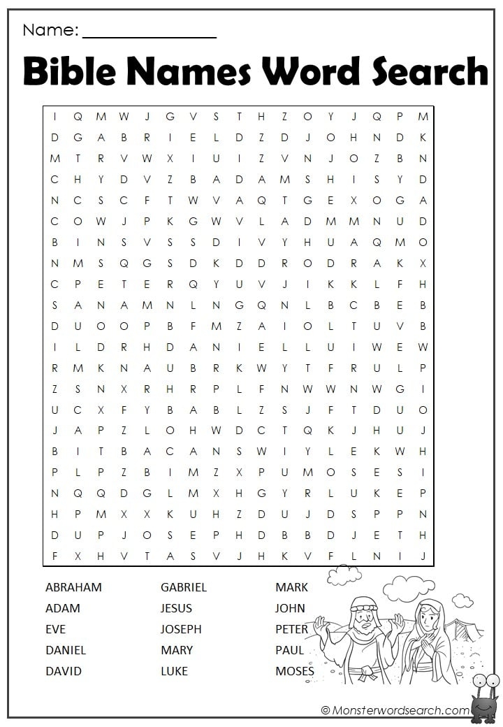 Bible Word Search Printable Pdf