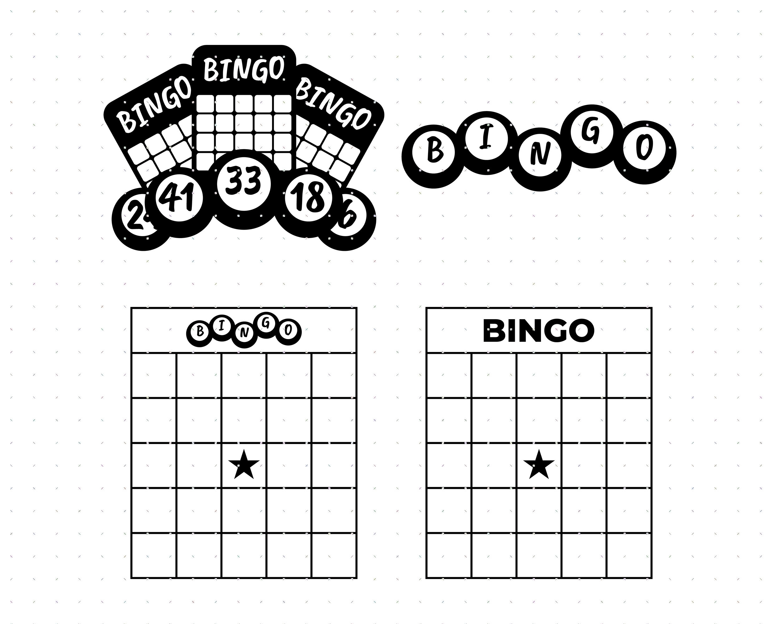Bingo Svg Blank Bingo Card Clipart Bingo Balls Png Empty Israel 