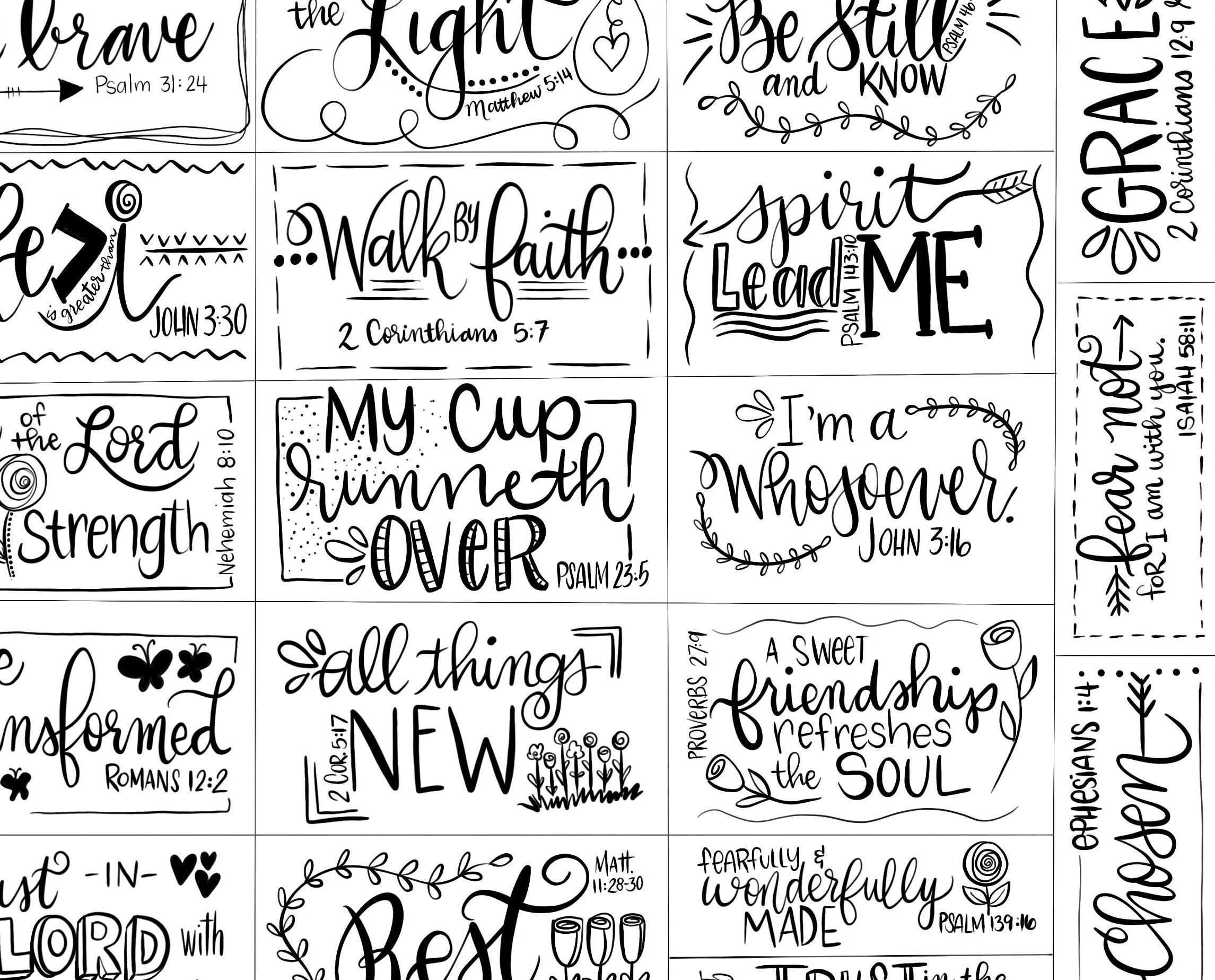 Black And White Printable Bible Verses Eternal Bible