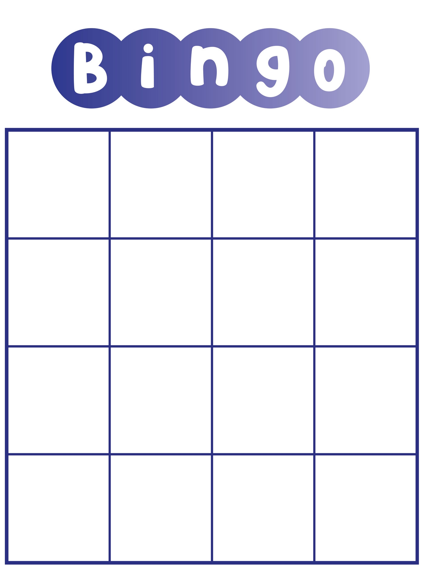 Blank Bingo Template Pdf
