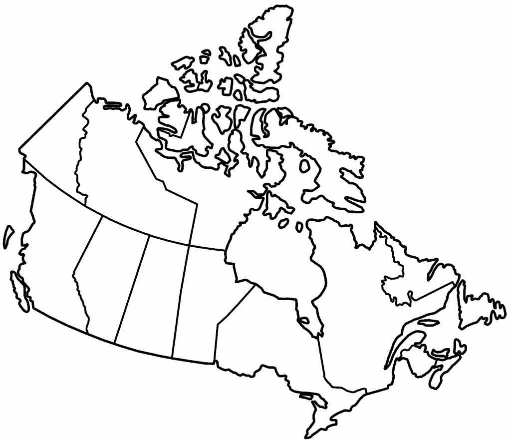 Blank Canada Map Printable