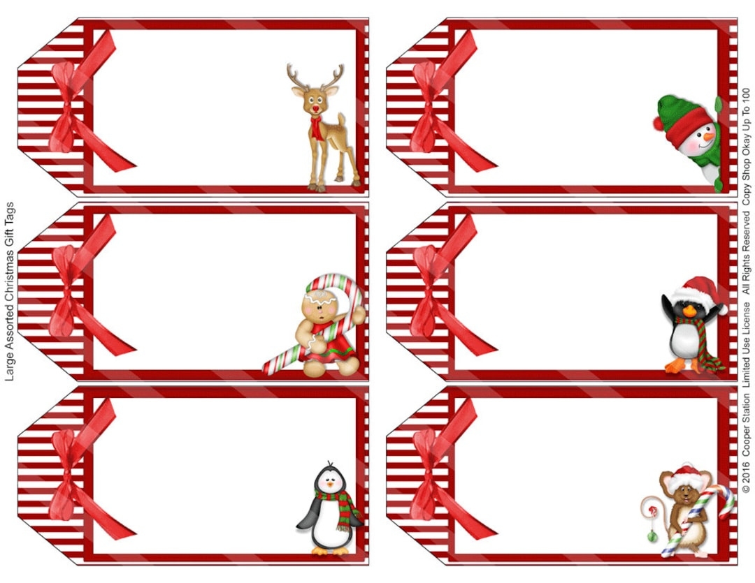 Blank Christmas Tags Printable FREE Printable A Z