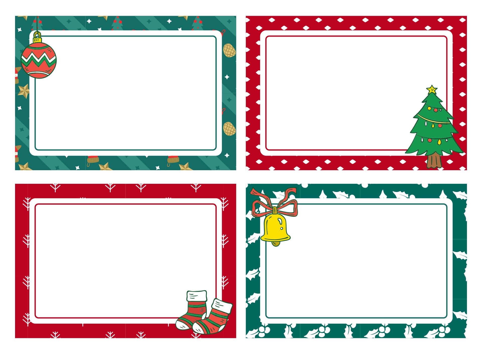 Blank Christmas Tags Printable Free Printable Templates