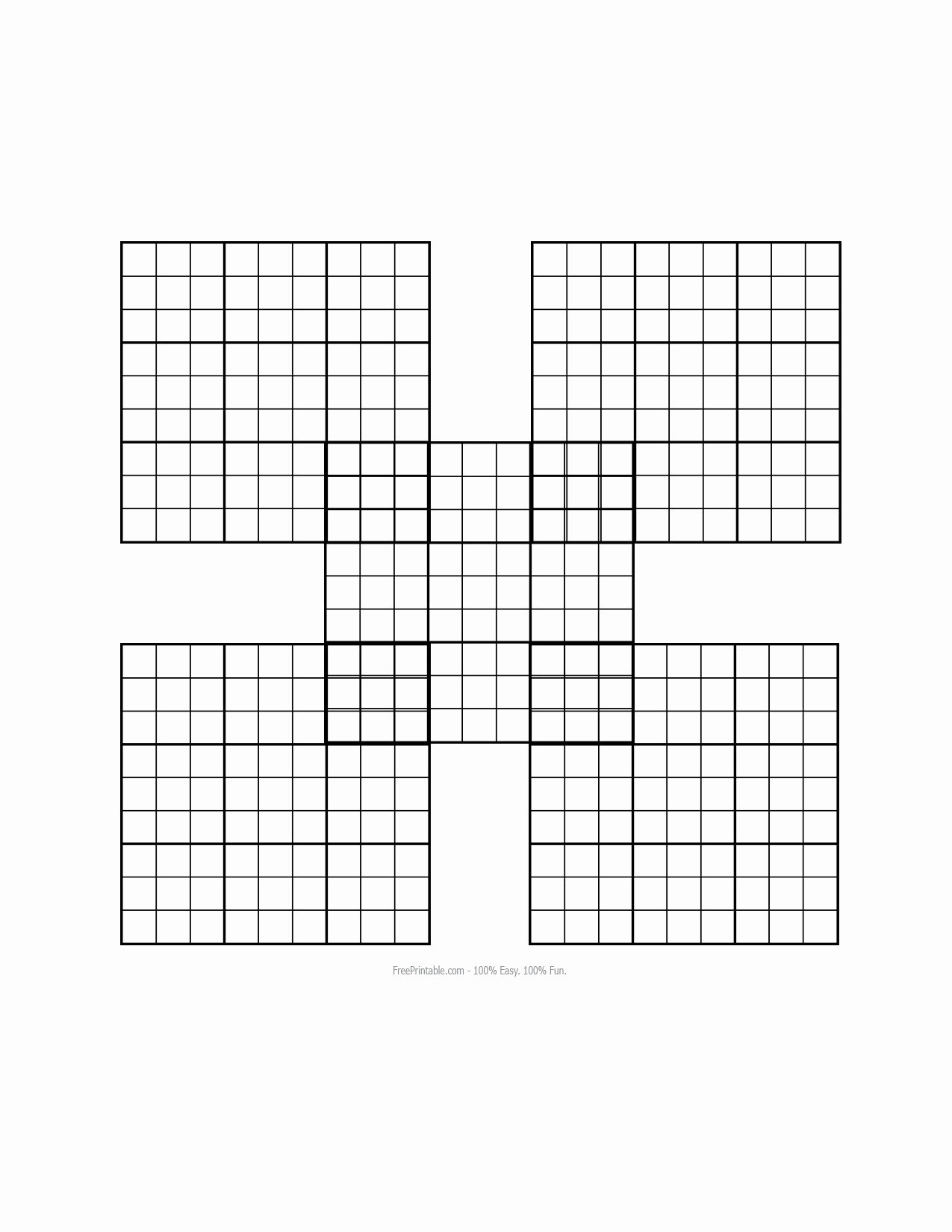 Blank Sudoku Grid Printable