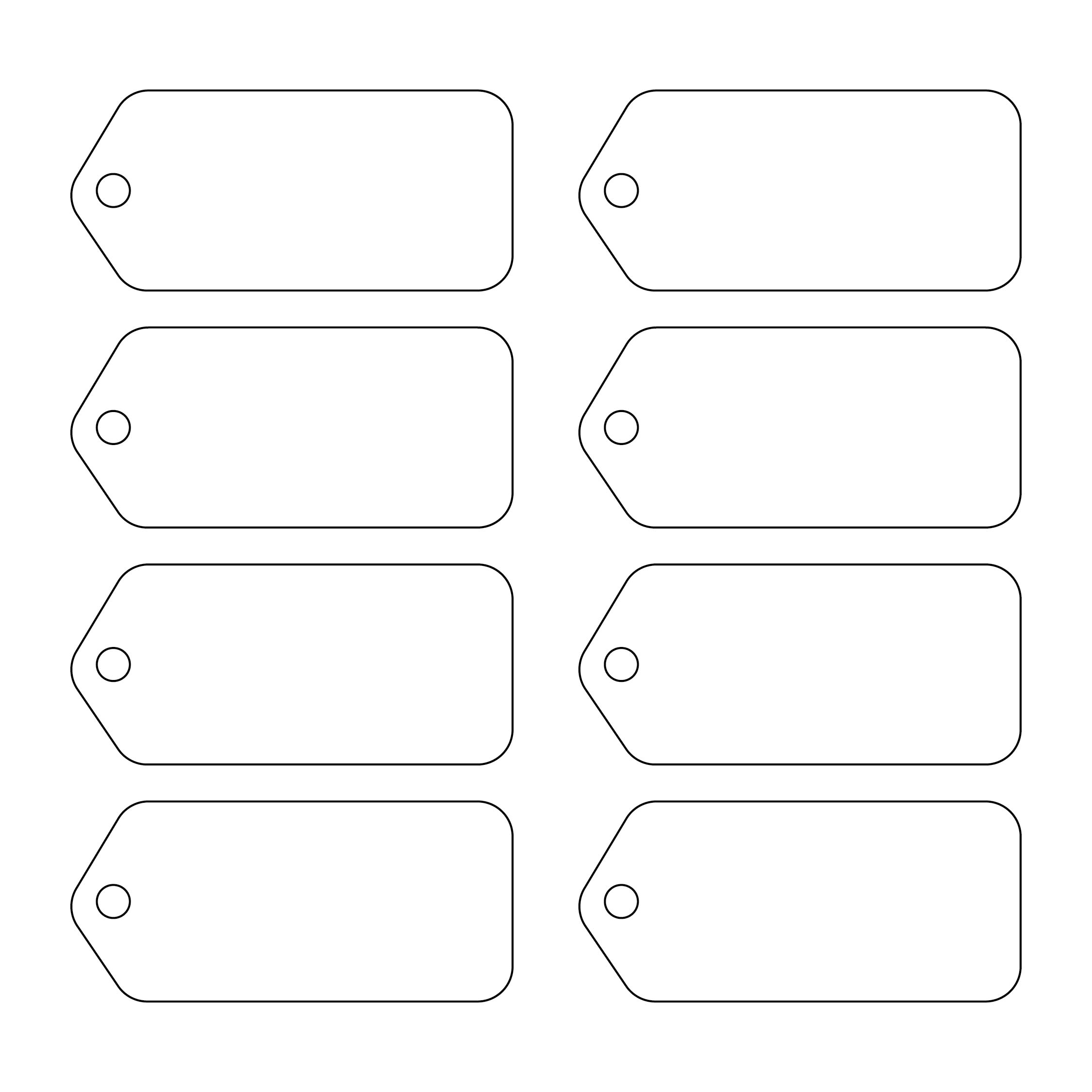 Blank Tags Printable