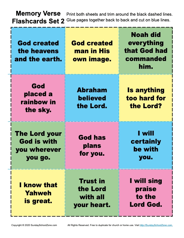 Books Of The Bible Flash Cards