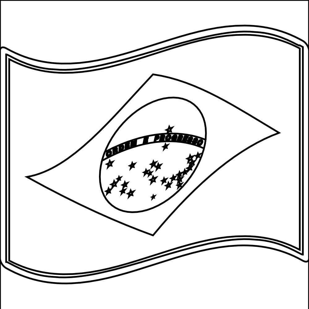 Brazil Flag Coloring Page Coloring Home