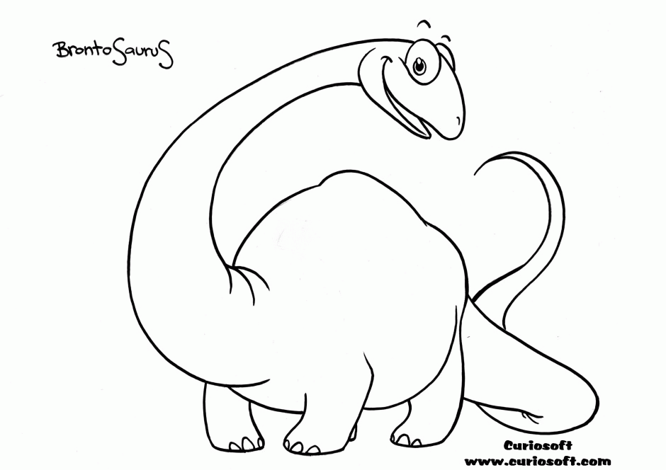 Brontosaurus Coloring Page Coloring Home