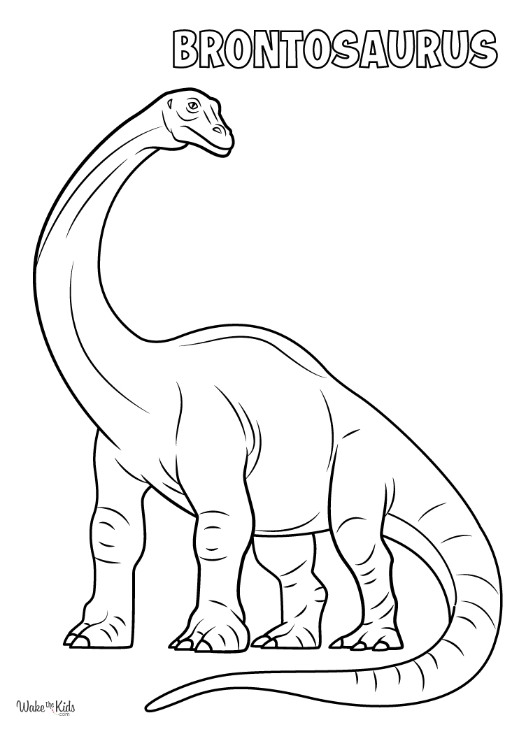 Brontosaurus Coloring Pages Free Printable PDFs WakeTheKids