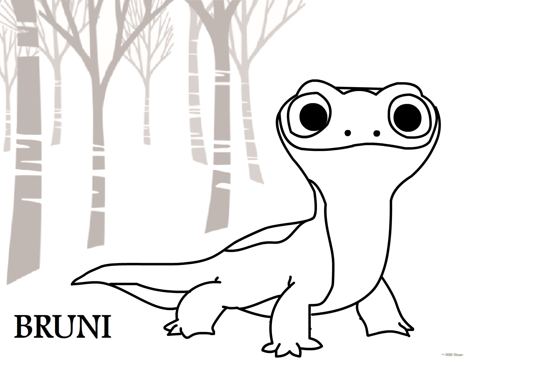 BRUNI Fire Spirit Frozen 2 Coloring Pages Print Color Craft