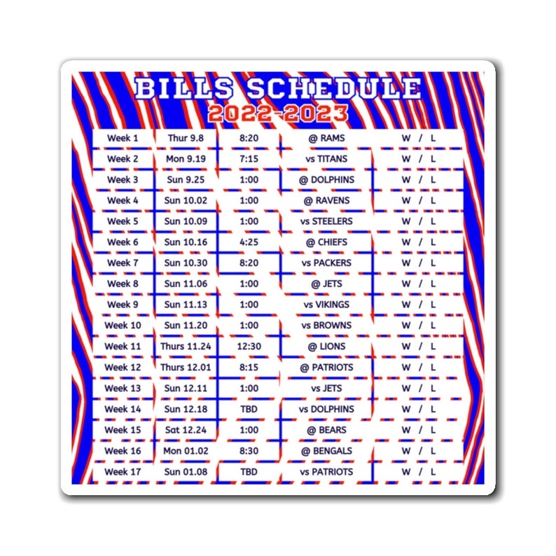 Buffalo Bills Schedule 2024 Printable Edie Nikoletta