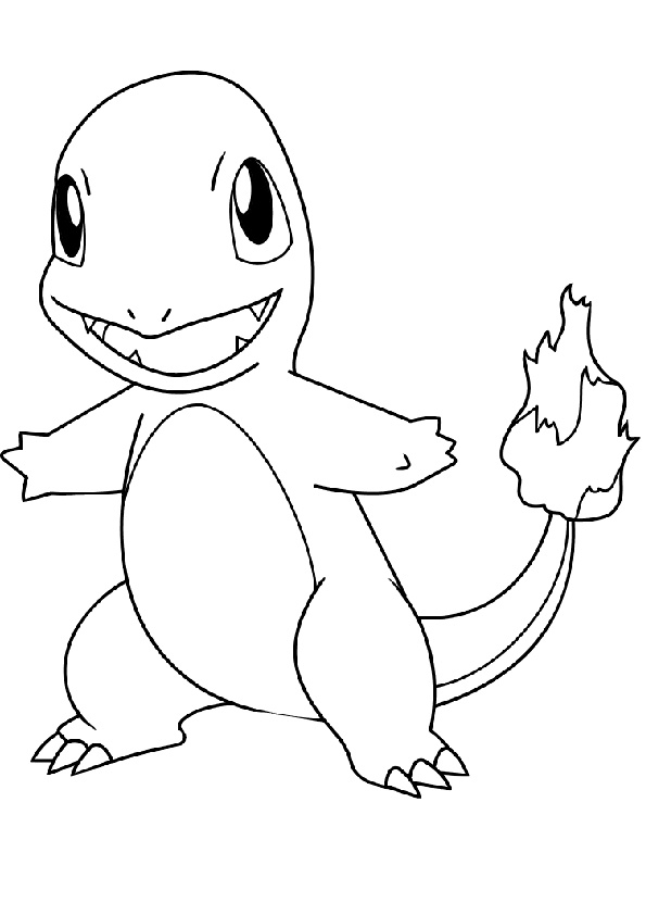 Charmander Fire Type Pokemon Coloring Pages Print Color Craft