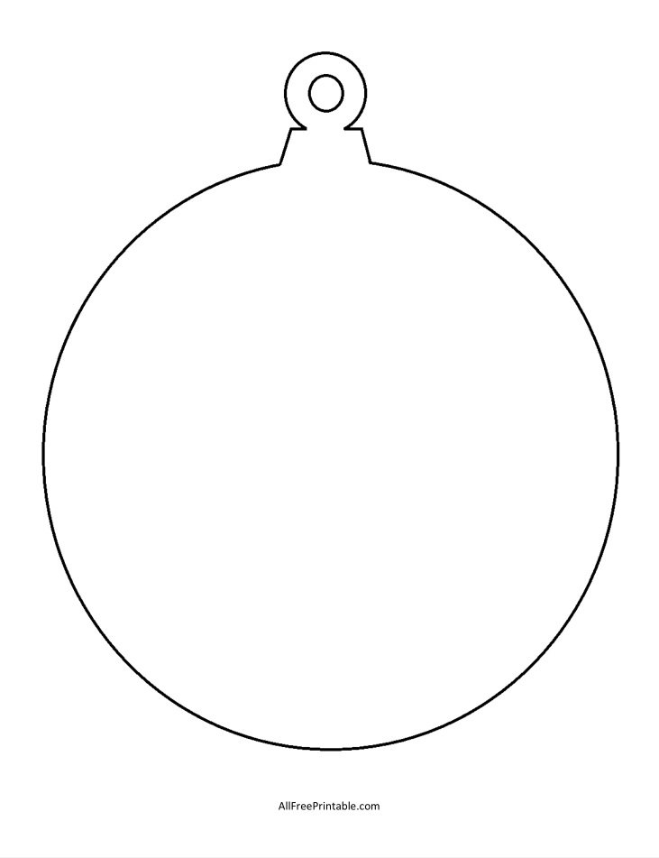 Christmas Ornament Outline Template Free Printable