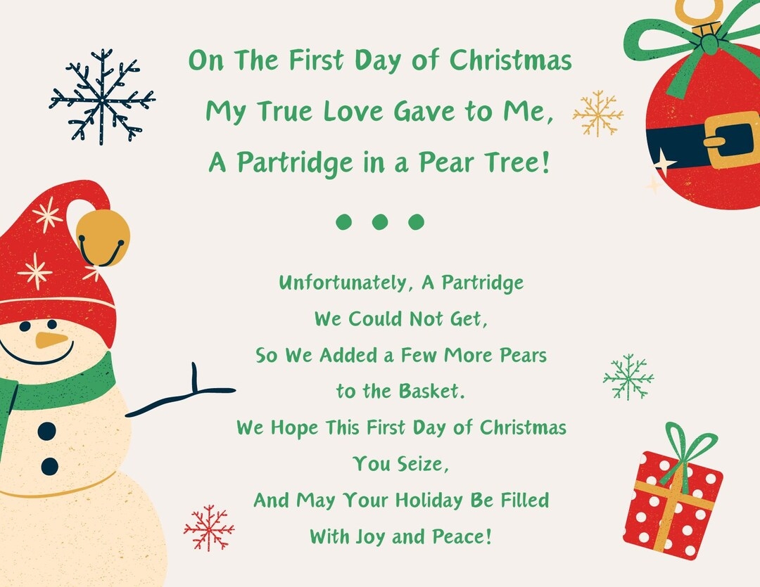 Christmas Printouts Twelve Days Of Christmas Printouts And Inexpensive 