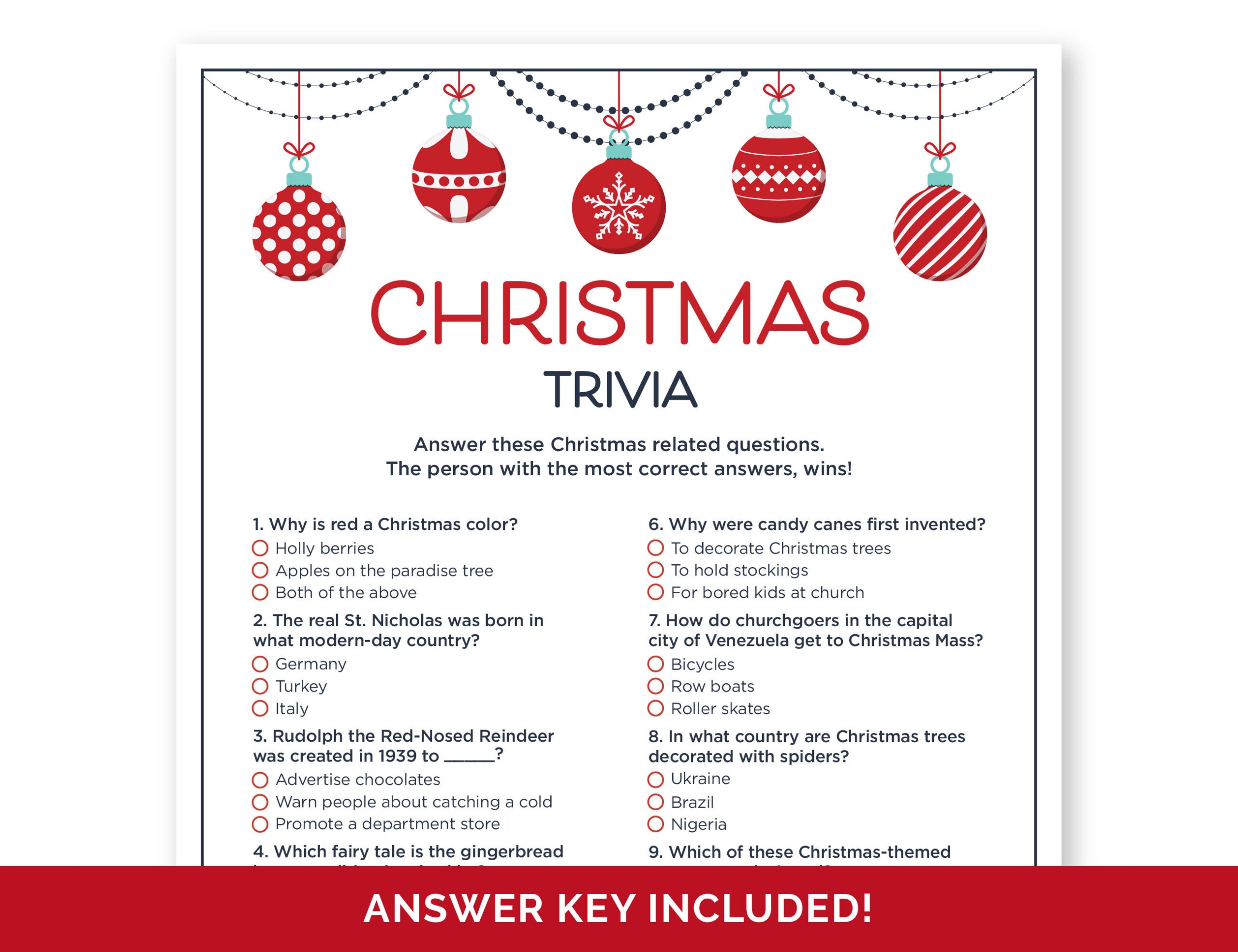 Christmas Trivia Worksheets Printable Worksheets