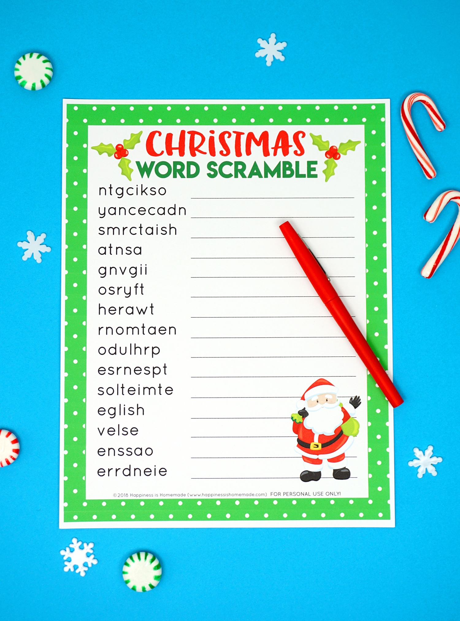 Christmas Word Scramble Printable Happiness Is Homemade Christmas Word Scramble Printable Happiness Is Homemade