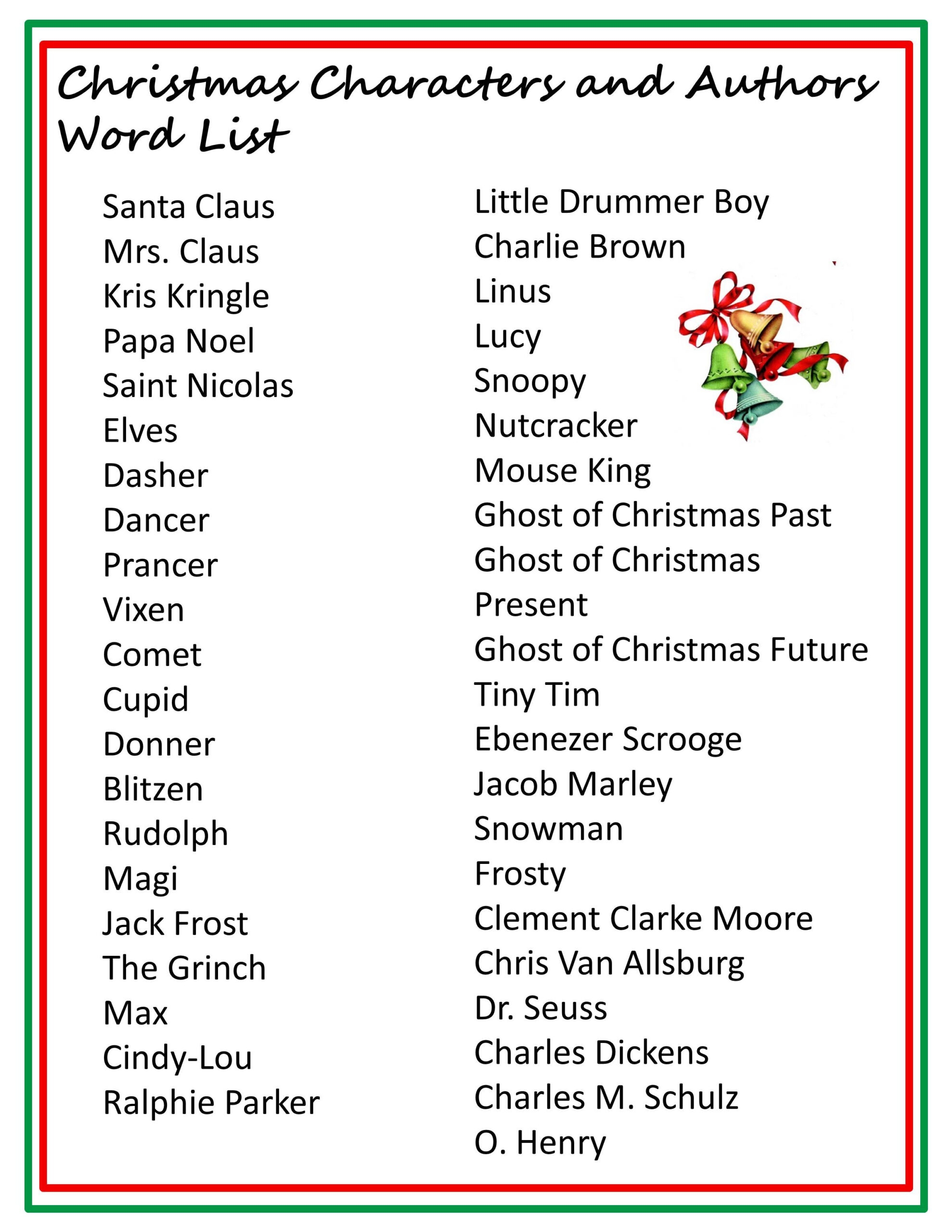Christmas Words Alphabetical Alphabet Tracing Worksheets