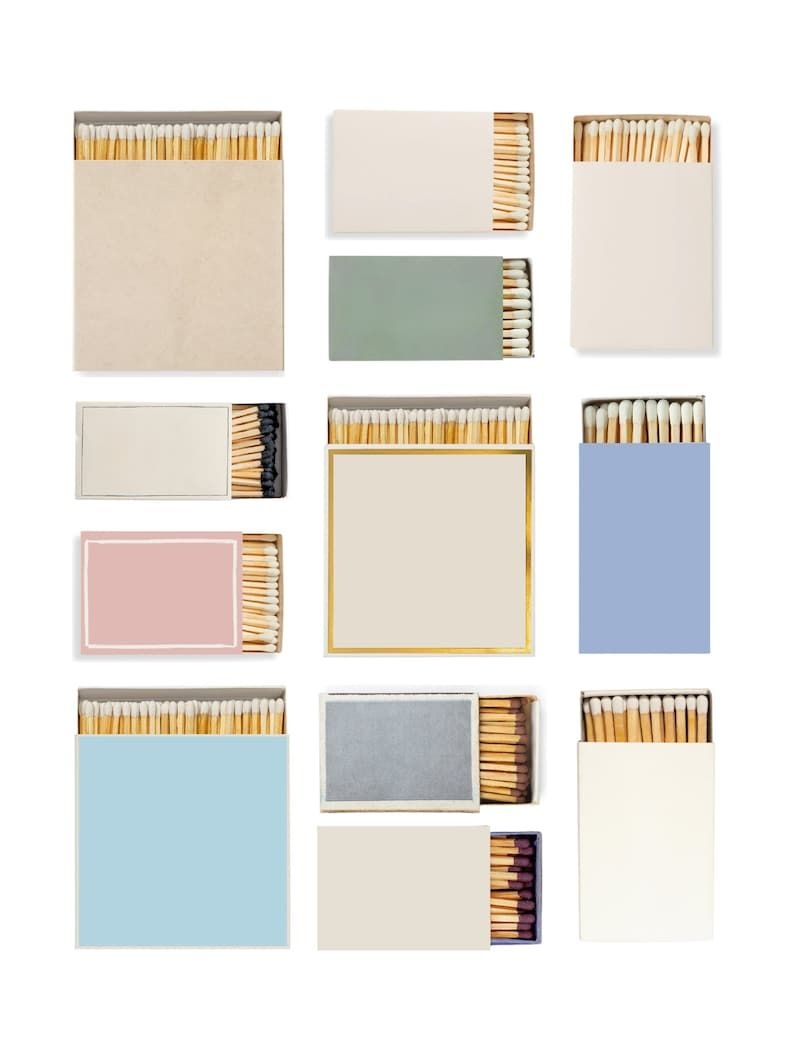 Colorful Blank Matchbook Print Template Vintage Matchbook Art Poster 