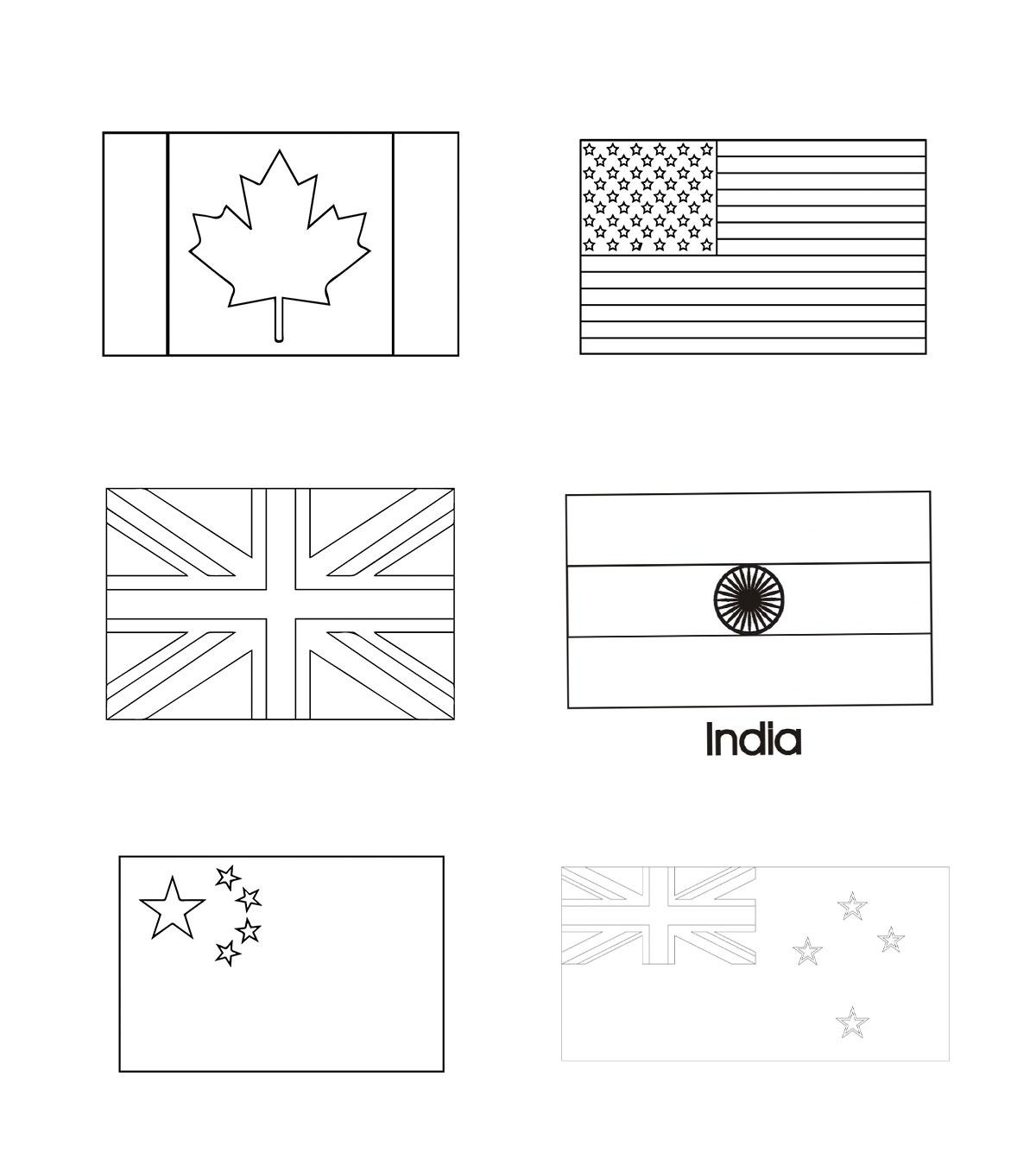 Country Flags Coloring Pages