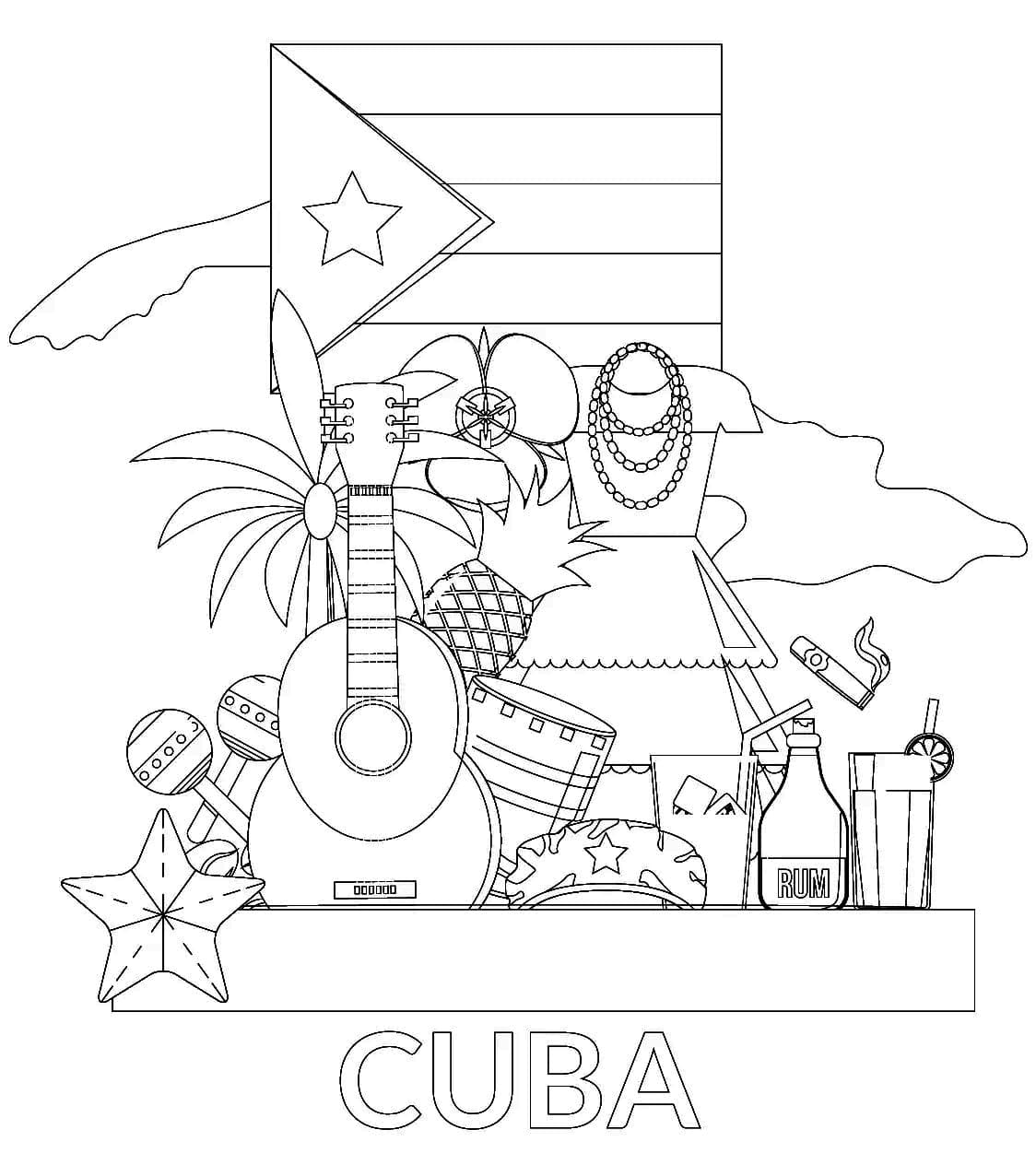 Cuban Map Coloring Pages Printable Coloring Pages