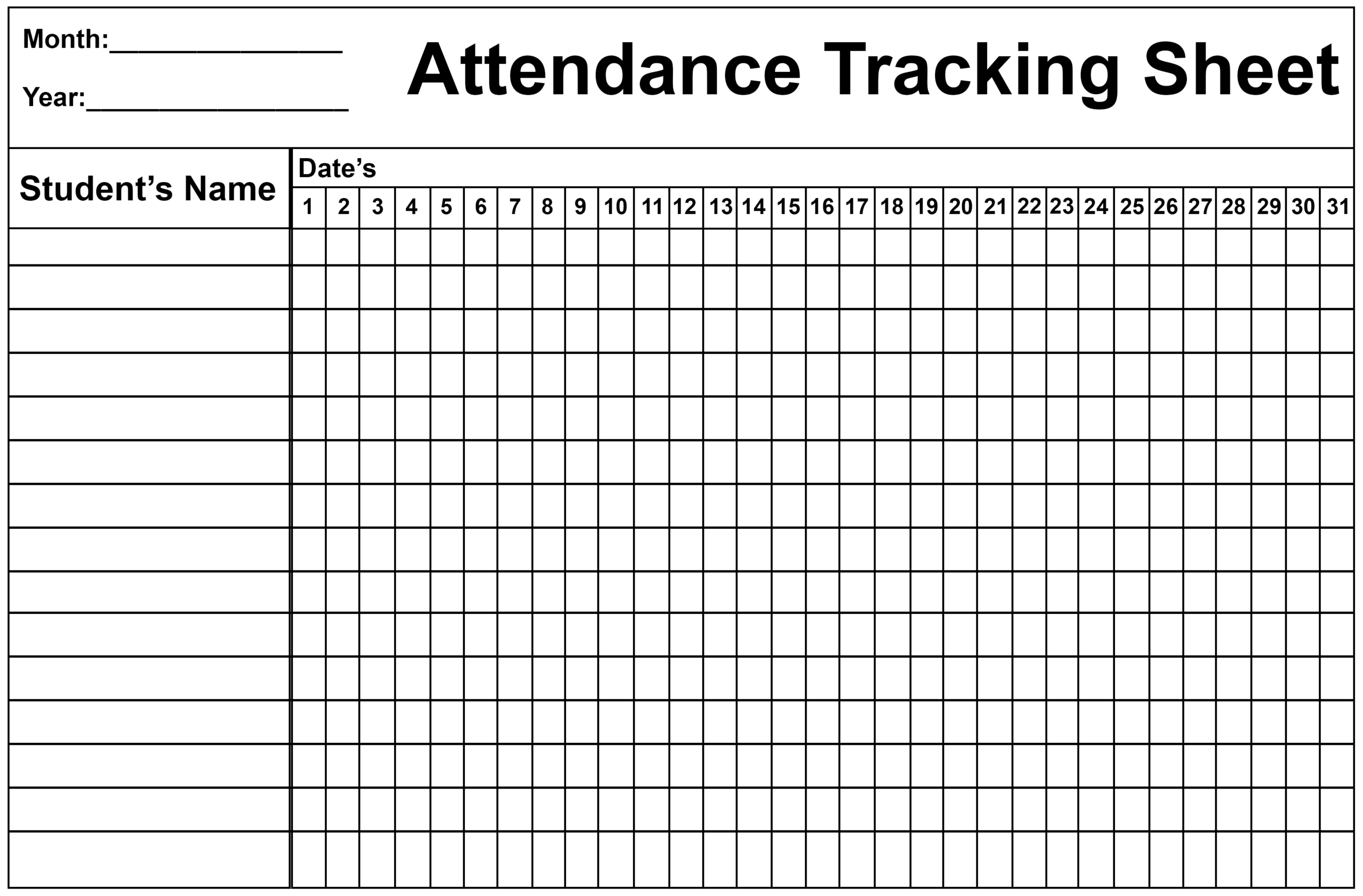 Daily Monthly Employee Attendance Sheet Template Free HowToWiki