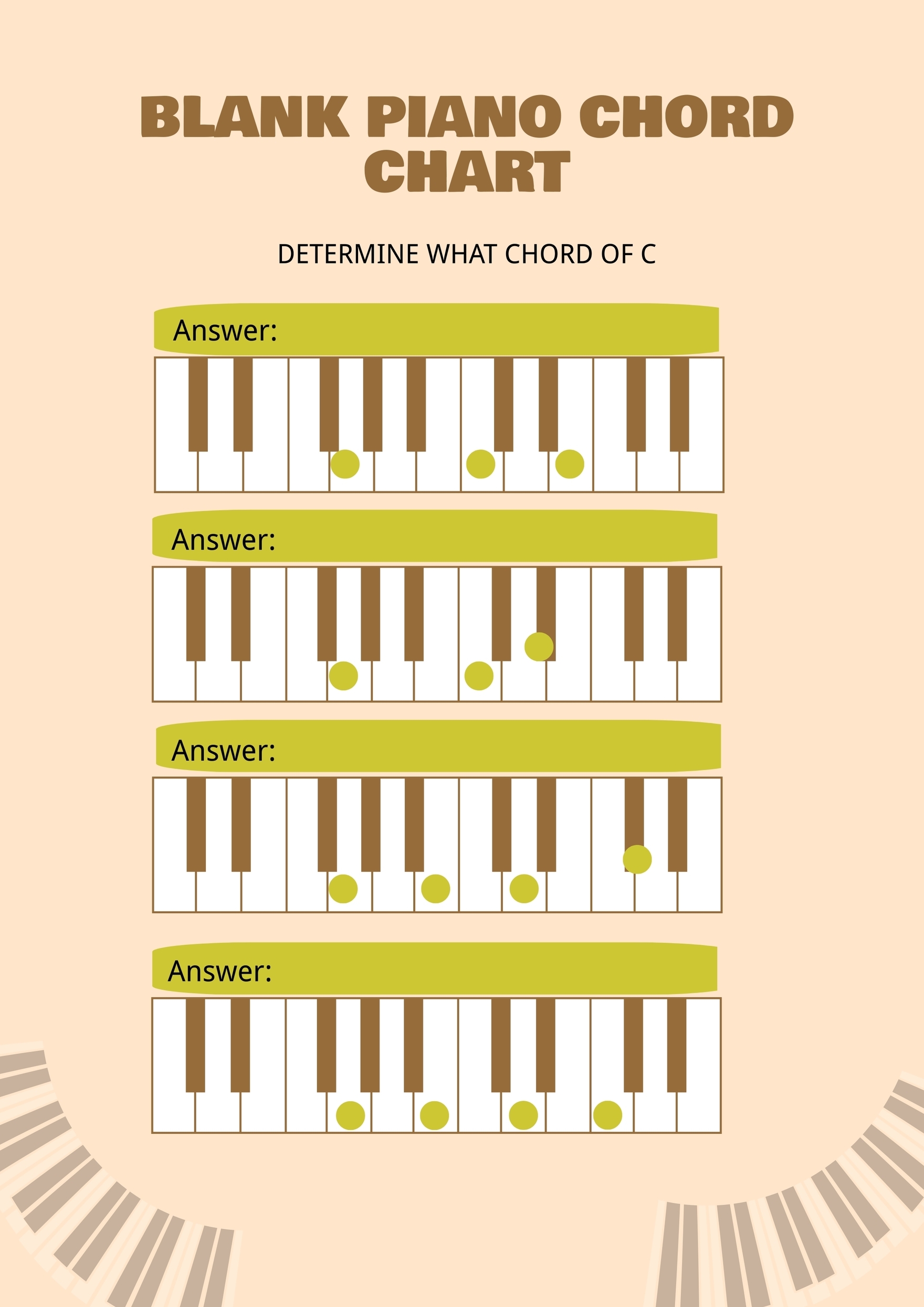 Dark Piano Chord Chart In Illustrator PDF Download Template