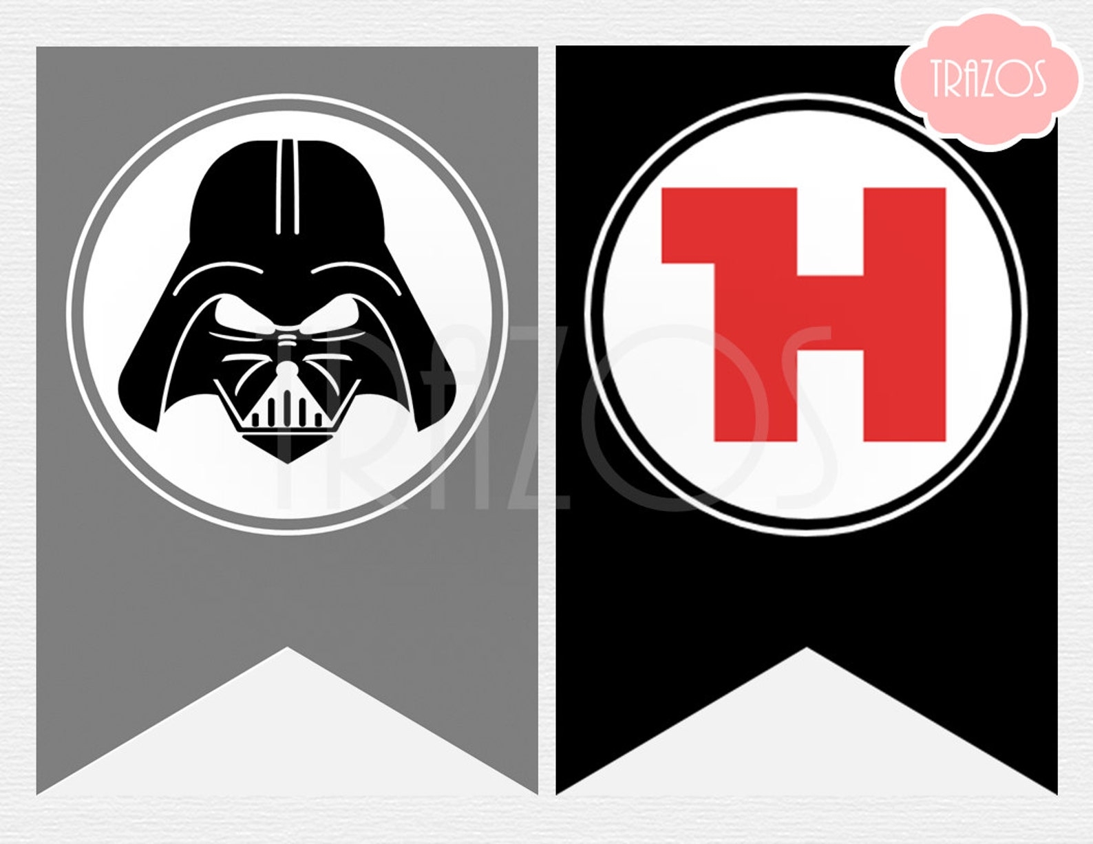 Darth Vader Banner Star Wars Banner Birthday PRINTABLE Etsy