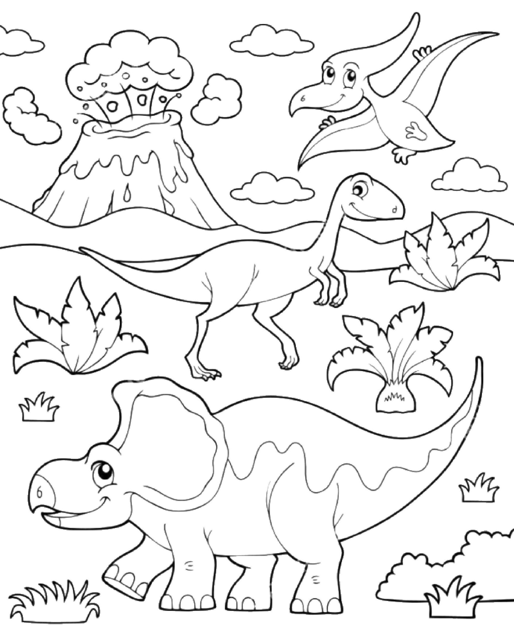 Dinosuar Coloring Page Free NataleeropOneal