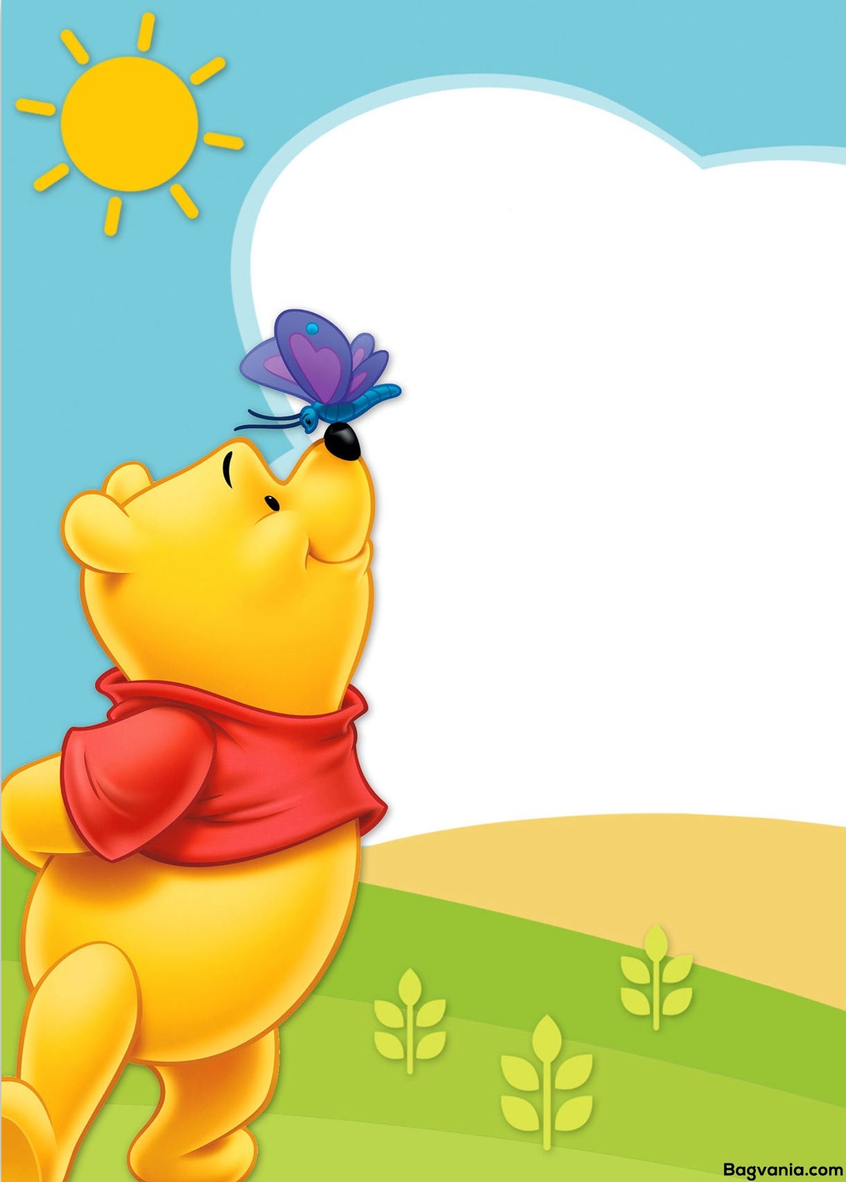 Dinywageman Winnie The Pooh Birthday Invitations Templates Free